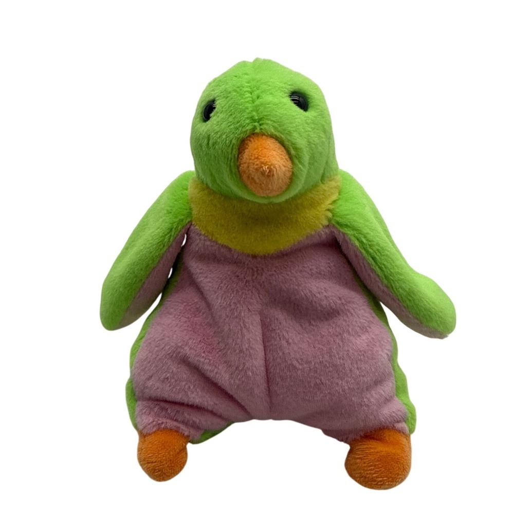 Ty Gus Penguin Beanie Baby 2024 30th Anniversary Green Pink Plush 7"